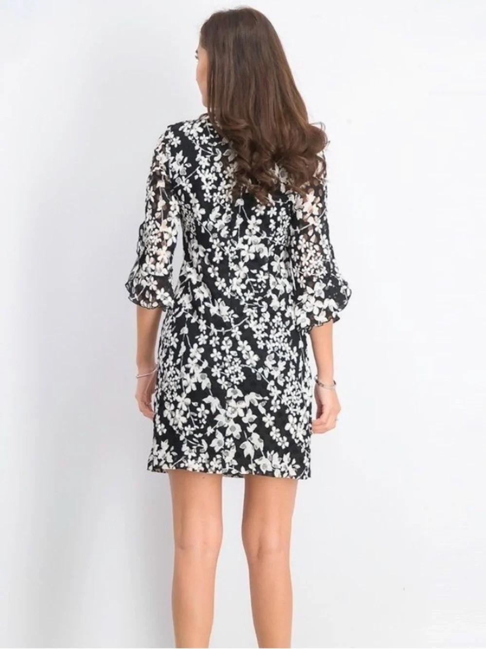 NWOT Karl Lagerfeld Carys Floral Lace Midi Dress Size 8 Whimsical Romantic